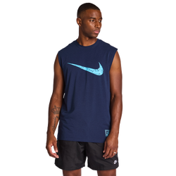 Men Vests - Nike Giannis - College Navy-Aquarius Blue