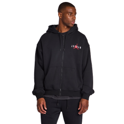 Men Hoodies - Jordan Brooklyn - Black-Gym Red