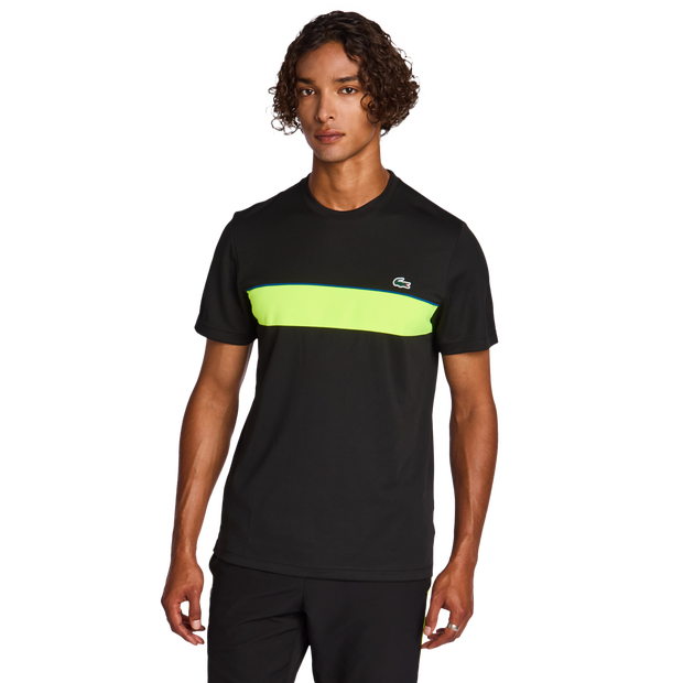 Lacoste Big Croc Logo Uomo - Magliette Nero - Taglia M