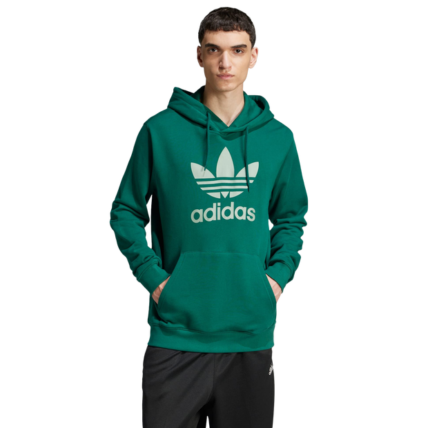 Image of Adidas Trefoil male Felpe con cappuccio - Verde - Algodón - Foot Locker035