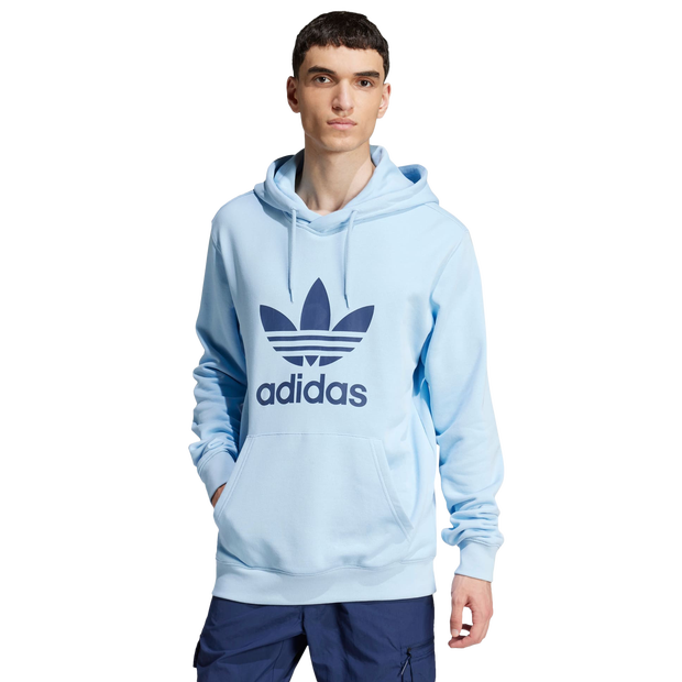 Image of Adidas Trefoil male Felpe con cappuccio - Blu - Algodón - Foot Locker035