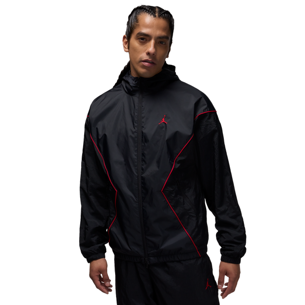 Jordan Brooklyn Homme - Vestes Zippees, Noir - Taille M - Poly Woven