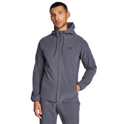 Men Track Tops - Under Armour Vibe Woven - Castlerock-Castlerock-Black