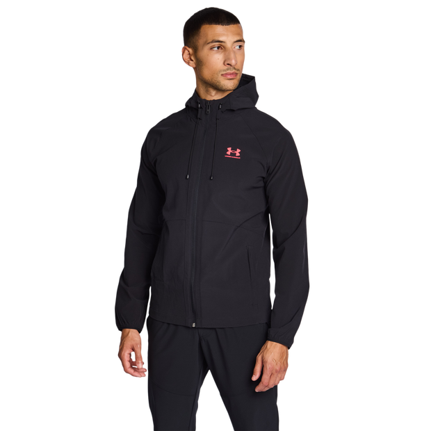 Under Armour Vibe Woven Homme - Vestes Zippees, Noir - Taille M