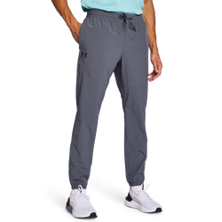 Men Pants - Under Armour Vibe Woven - Castlerock-Castlerock-Black