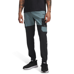 Men Pants - Under Armour Utility Woven - Black-Jasper Blue-Black