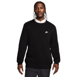 Men Sweatshirts - Nike Club - Black-White