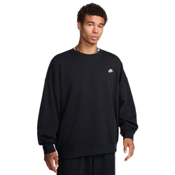 Men Sweatshirts - Nike Club - Black-Black