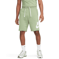 Men Shorts - Nike Club Alumni - Oil Green-White