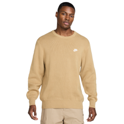 Men Sweatshirts - Nike Club - Parachute Beige-White