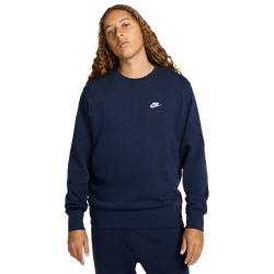 Men Sweatshirts - Nike Club - Obsidian-White