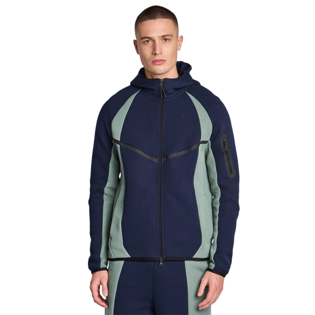 Nike Tech Fleece Uomo - Felpe con cappuccio Blu - Taglia L - Poly Fleece