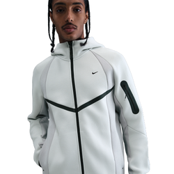 Men Hoodies - Nike Tech Fleece Pro - Light Silver-Lt Smoke Grey-Black