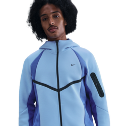 Homme Hoodies - Nike Tech Fleece Pro - Aluminum-Comet Blue-Black