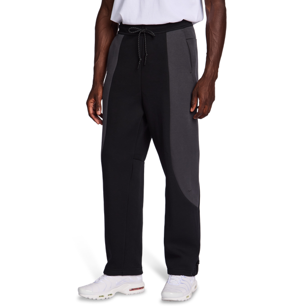 Nike Tech Fleece Men Pants - Black - Size L - Poly Fleece
