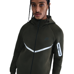 Men Hoodies - Nike Tech Fleece Reflective - Sequoia-Black