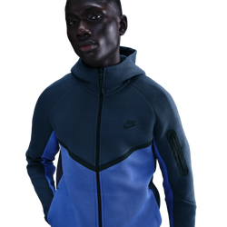 Homme Hoodies - Nike Tech Fleece - Thunder Blue-Comet Blue-Black