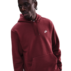 Men Hoodies - Nike Club - Dark Team Red-Dark Team Red