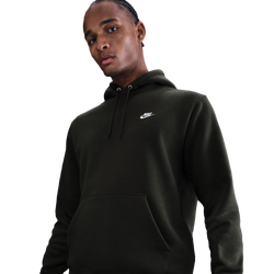 Heren Hoodies - Nike Club - Sequoia-Sequoia-White