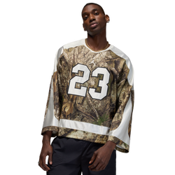Men T-Shirts - Jordan Real Tree Hockey Jersey - Medium Olive-Sail