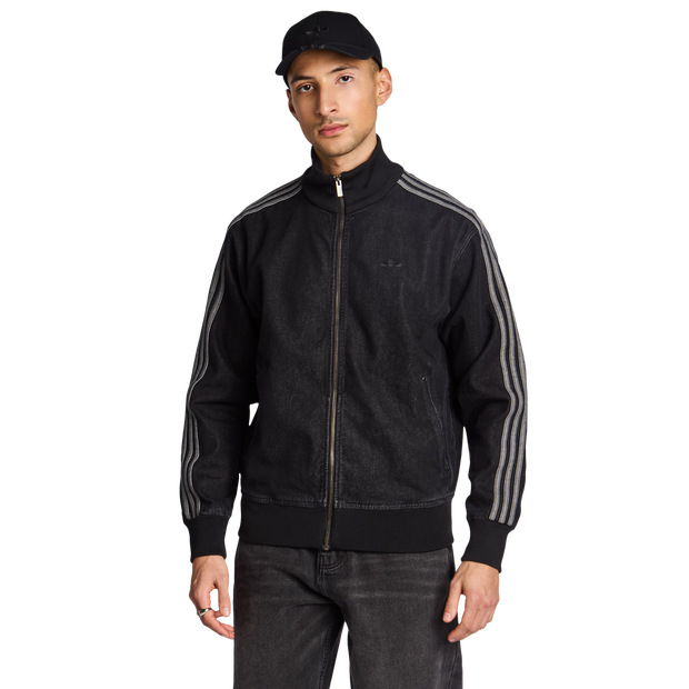 Adidas Firebird Men Track Tops - Black - Size XL - Cotton Denim