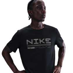 Herren T-Shirts - Nike Miler - Black-Reflective Silv