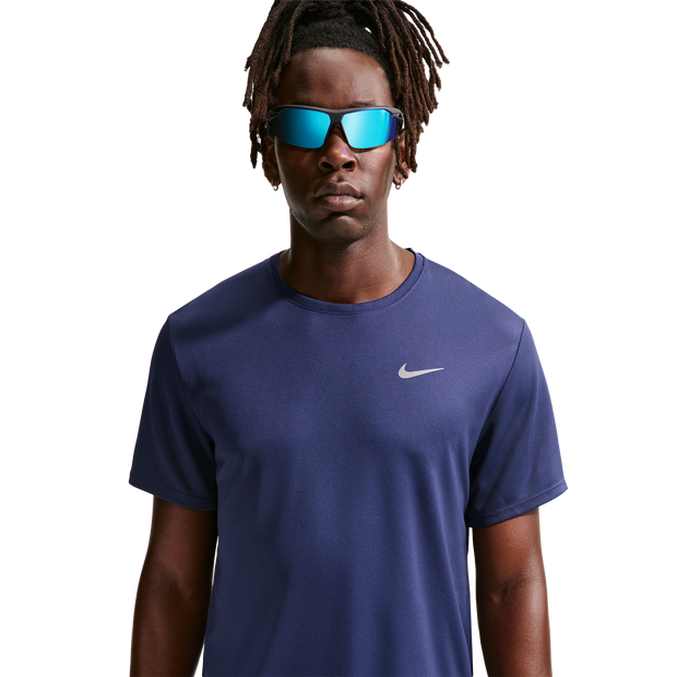 Nike Miler Uomo - Magliette Blu - Taglia S - Poly Jersey