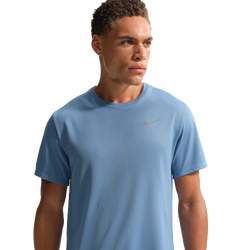 Men T-Shirts - Nike Miler - Work Blue-Reflective Silv