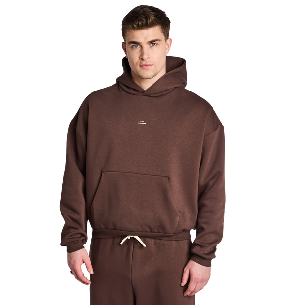 Nike Standard Issue Homme - Sweats à capuche, Marron - Taille XL - Polaire de coton
