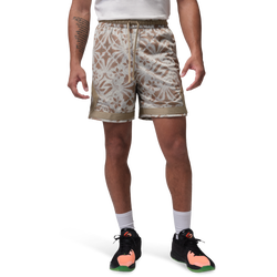 Men Shorts - Jordan Diamond - Khaki-Varsity Red