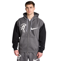 Men Pants - Nike Central Cee Solo Swoosh - Dk Grey Heather-Black