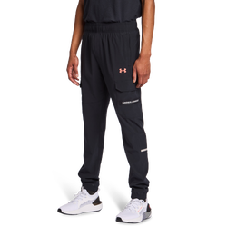 Men Pants - Under Armour Utility - Black-Castlerock-Venom Red