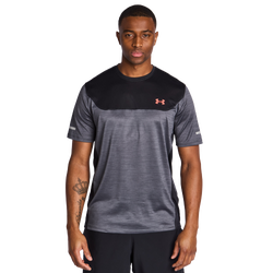 Men T-Shirts - Under Armour Utility - Black-Black-Venom Red