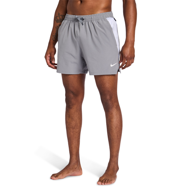 Nike 5 Inch Swim Shorts Print Uomo - Pantaloncini Grigio - Taglia M - Poly Mesh