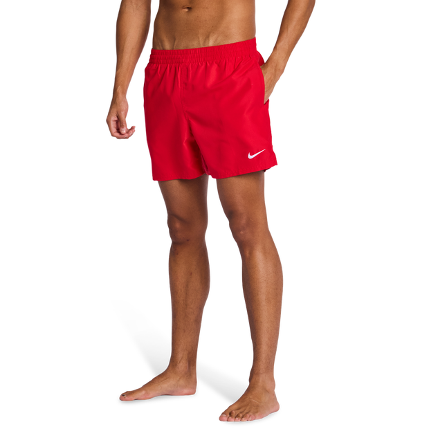 Nike 5 Inch Swim Shorts Men Swimwear - Red - Size L - Poly Mesh