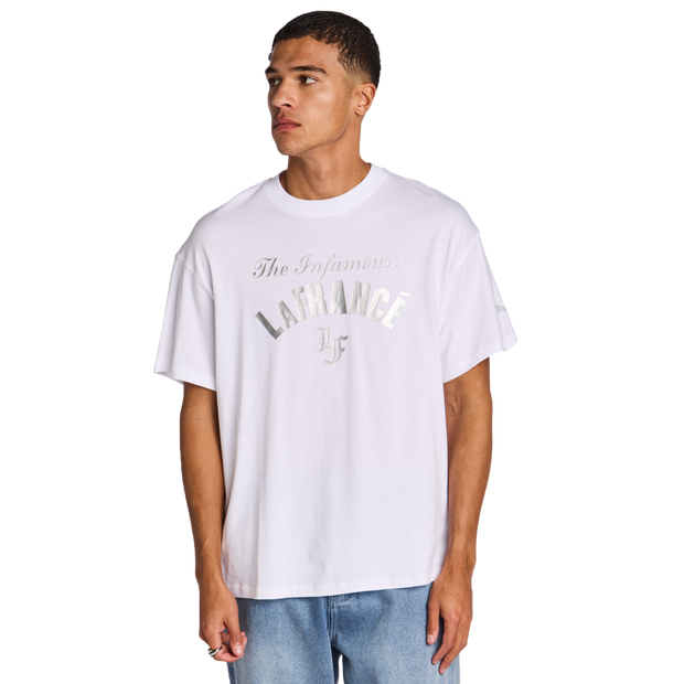 Puma La France Men T-Shirts - White - Size M - Cotton Jersey