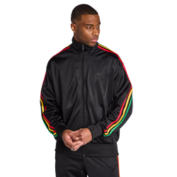 Uomo Track Tops - adidas Firebird Jamaica - Black-Pure Ruby-Bold Gold