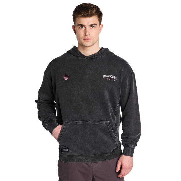 Street Cartel Gage Overhead Uomo - Felpe Con Cappuccio Nero - Taglia S - Pile Di Cotone
