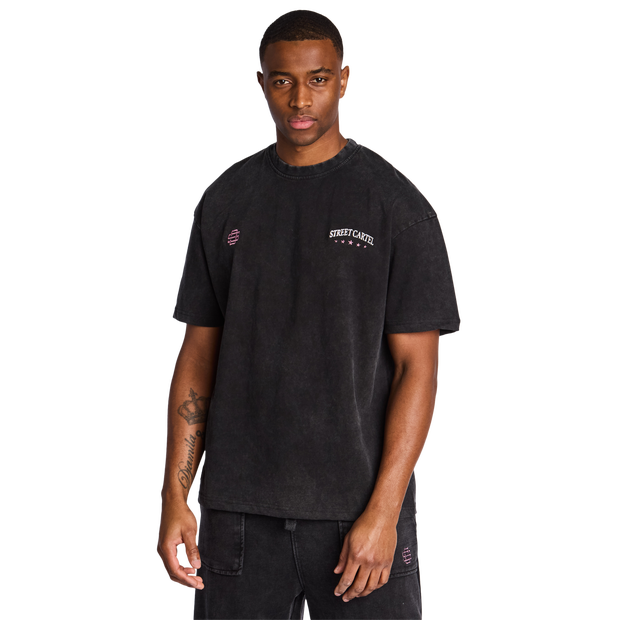 Street Cartel Podium Men T-Shirts - Black - Size S - Cotton Jersey