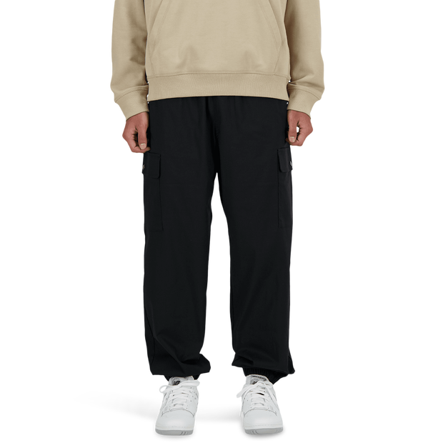 New Balance Twill Cargo Jogger Men Pants - Black - Size L - Cotton Jersey