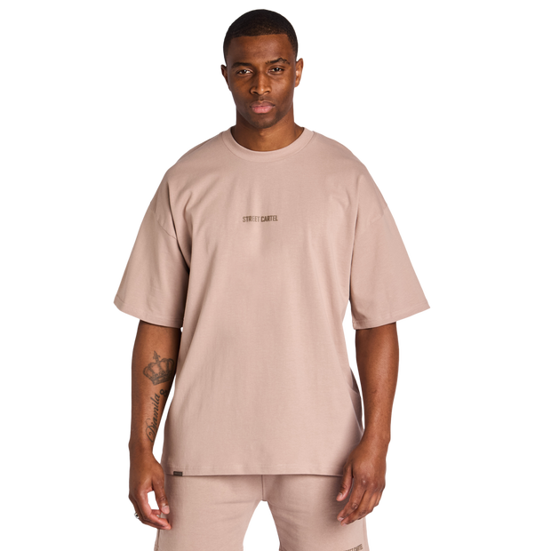 Street Cartel Guessepie Men T-Shirts - Brown - Size M - Cotton Jersey