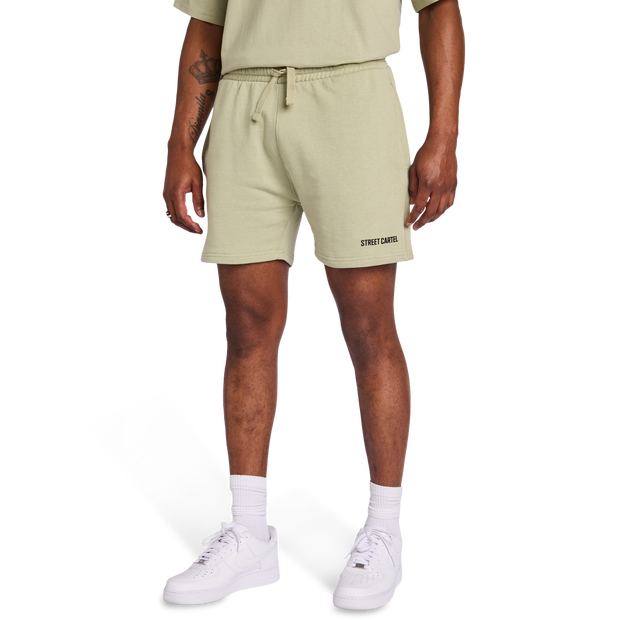 Street Cartel Darkside Uomo - Pantaloncini Verde - Taglia XXL - French Terry di cotone