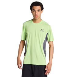 Men T-Shirts - Under Armour Tech - Lumos Lime-Lumos Lime-Castlerock