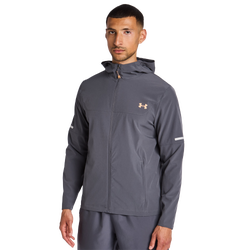 Homme Vestes Zippees - Under Armour Utility - Castlerock-Castlerock-Orange Bloc
