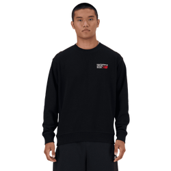 Herren Sweatshirts - New Balance Athletics Premium Logo Crew - Black-Black
