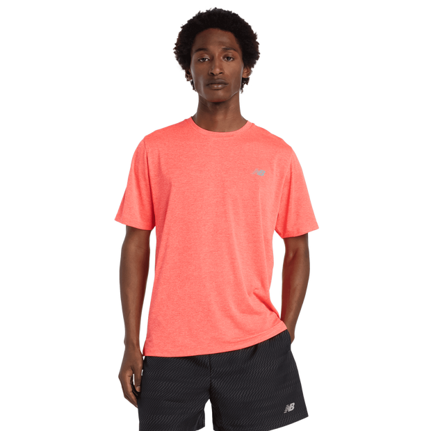 New Balance Athletics T-shirt T-shirts Heren - Rood - Maat M - Poly Jersey
