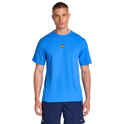Hombre T-Shirts - Nike Tuned - Blue Crystal-Neon Yellow