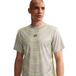 Men T-Shirts - Nike Tuned - College Grey-Neon Yellow