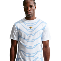 Men T-Shirts - Nike Tuned - White-Blue Crystal