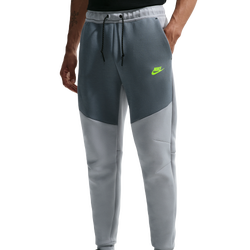 Heren Broeken - Nike Tech Fleece - Lt Smoke Grey-Cool Grey-Volt